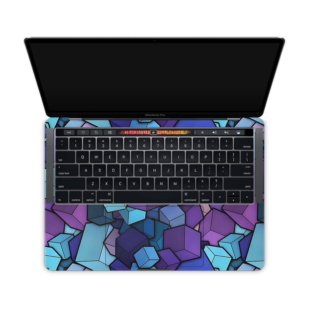 Macbook pro 13” touch bar 2018 3d cubes skin | wrapitskin