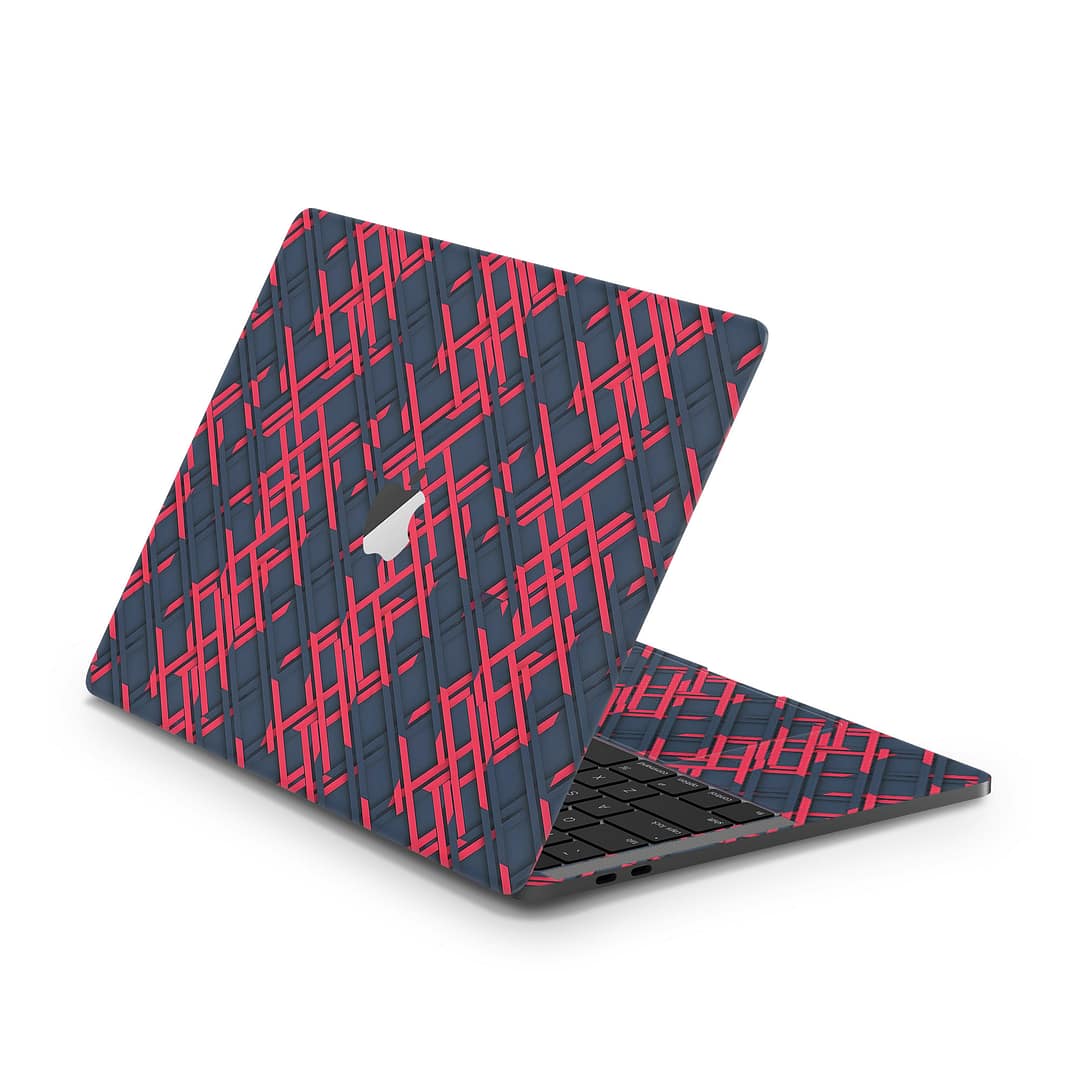 Macbook pro 13” touch bar 2018 cyber gridlines skin | wrapitskin