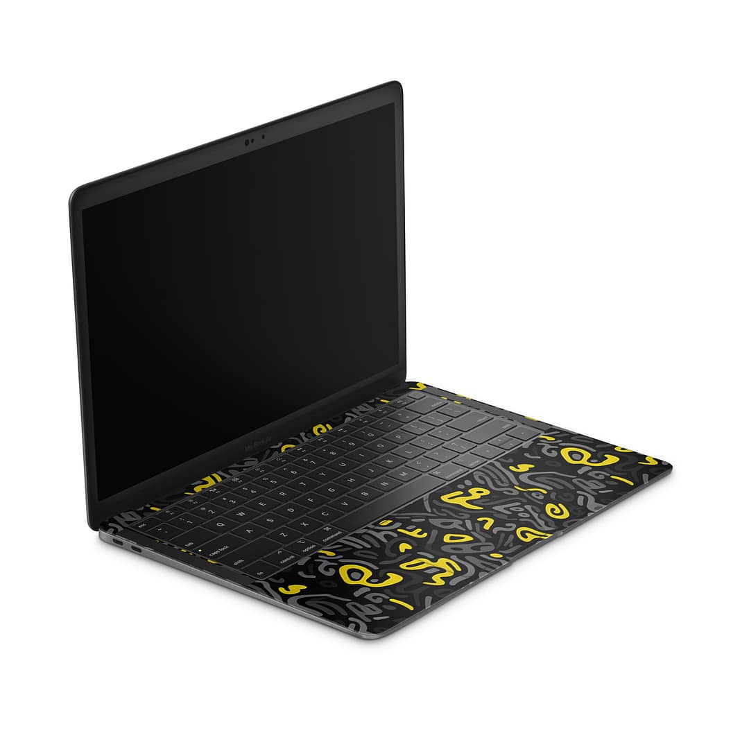 Macbook air 13” 2018 yellow grooves skin | wrapitskin
