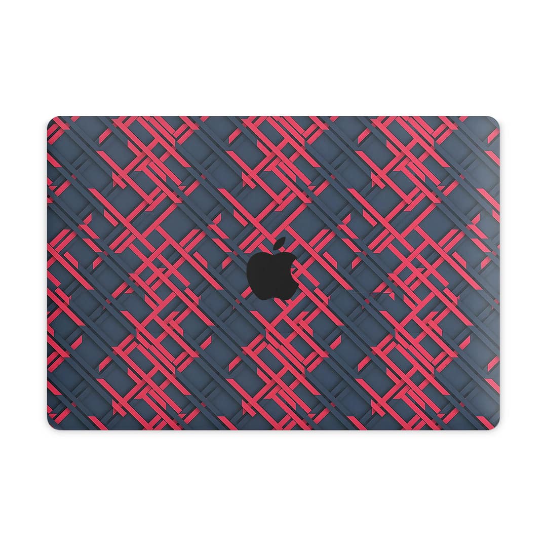 Macbook pro 13” touch bar 2018 cyber gridlines skin wrapitskin