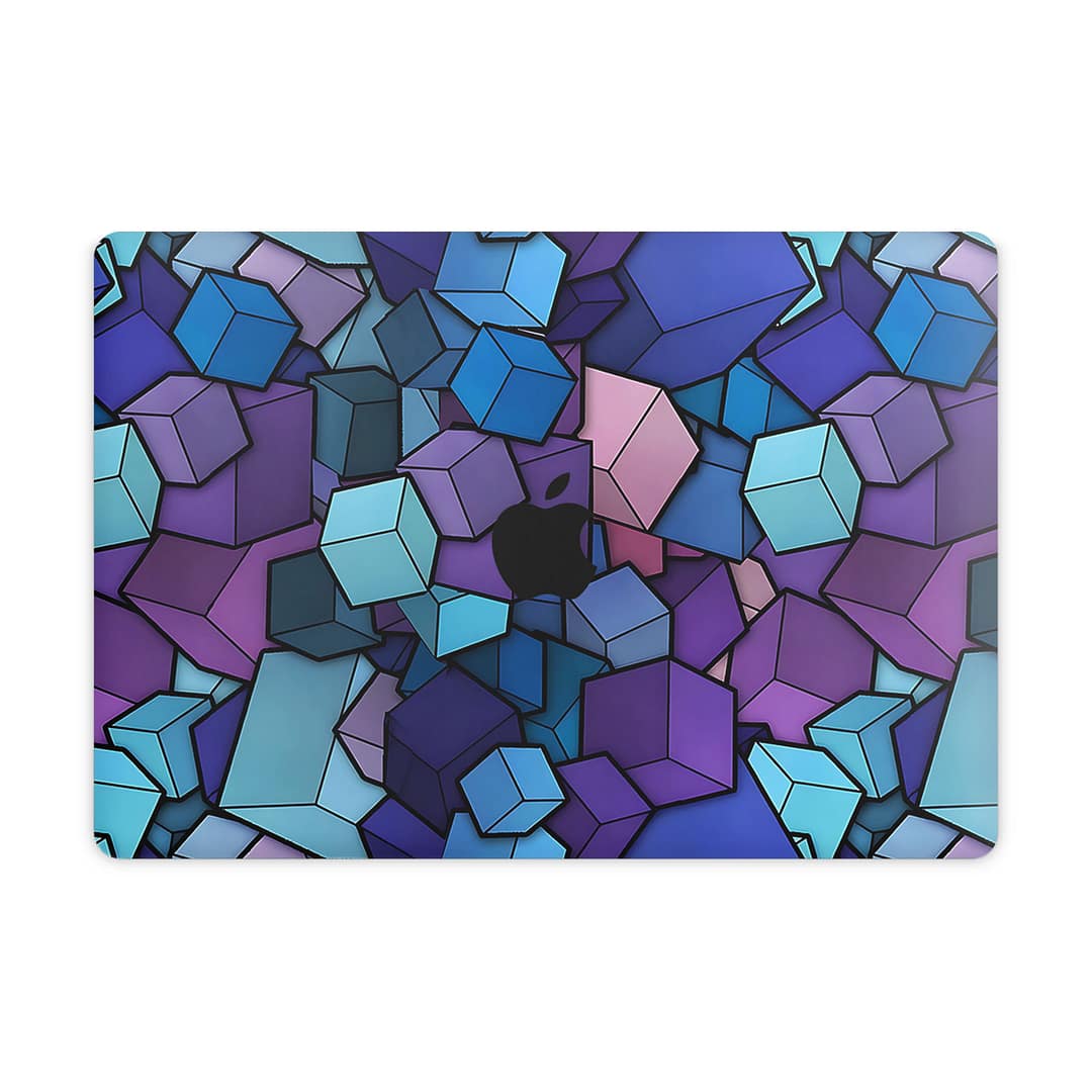 Macbook pro 13” touch bar 2018 3d cubes skin wrapitskin