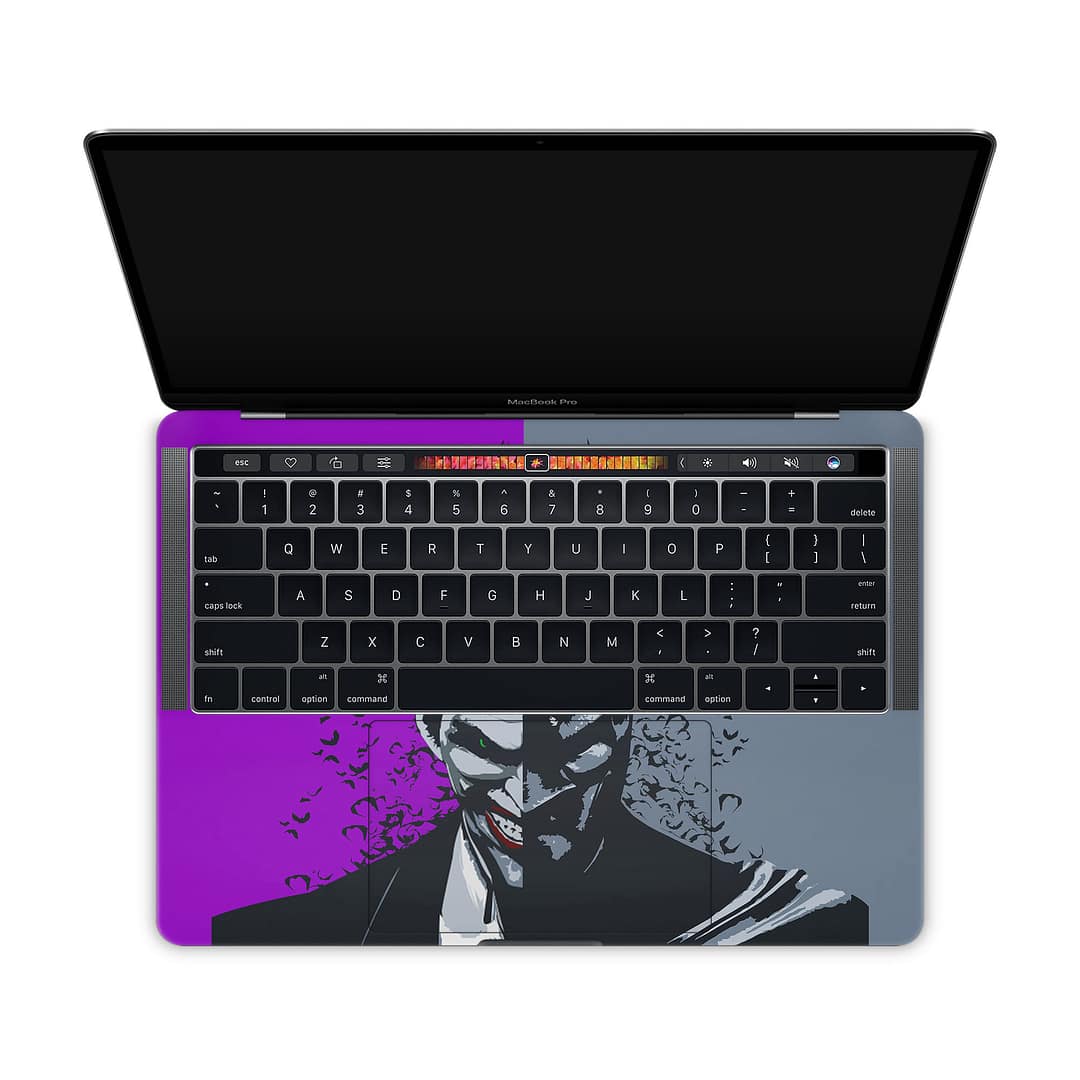 Macbook pro 13” touch bar 2018 joker vs batman skin | wrapitskin