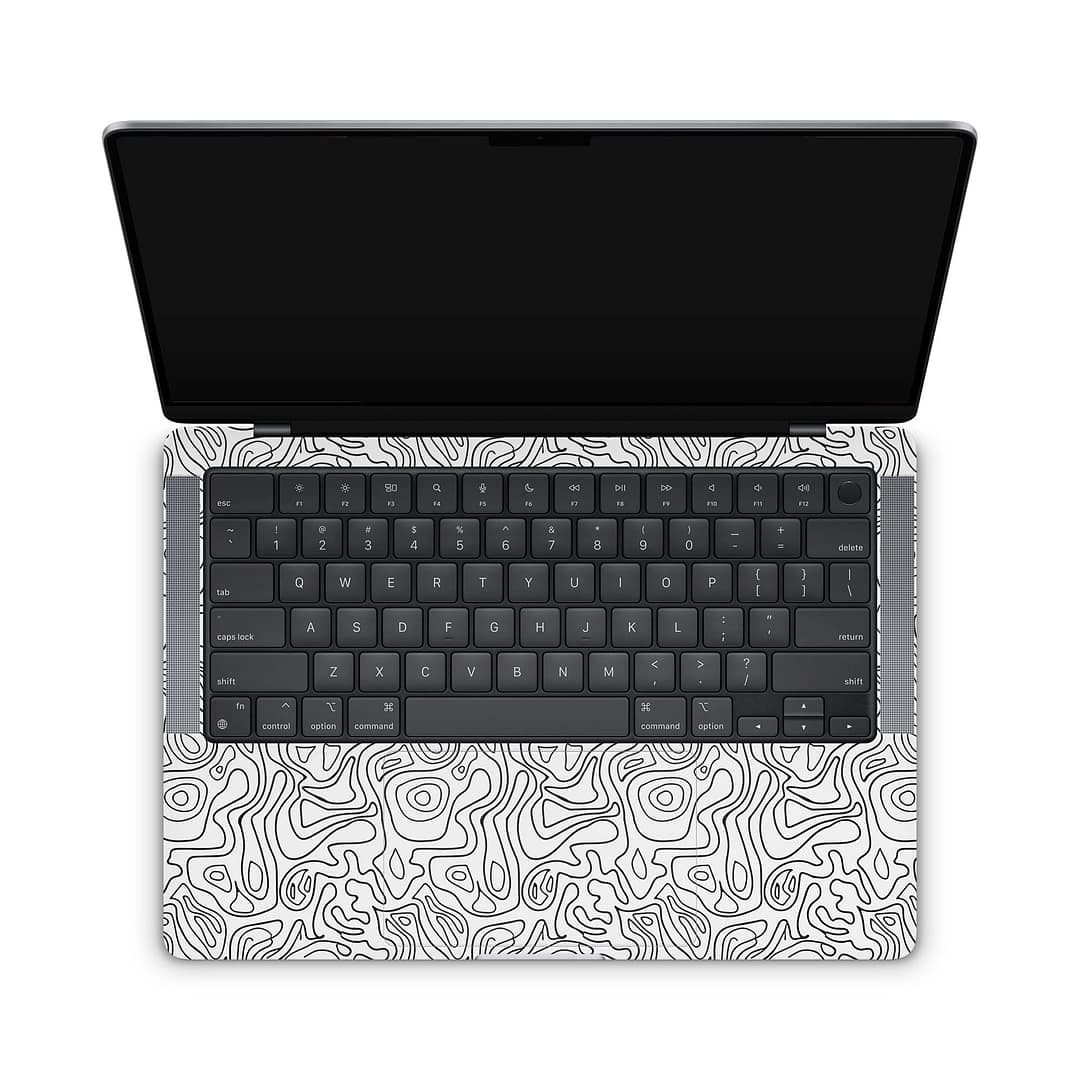 Macbook pro 14'' (2021) white contour skin | wrapitskin