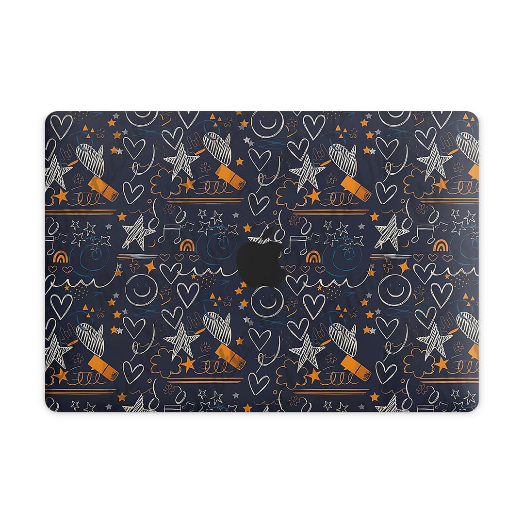 Macbook pro 13” touch bar 2018 doodleverse skin wrapitskin