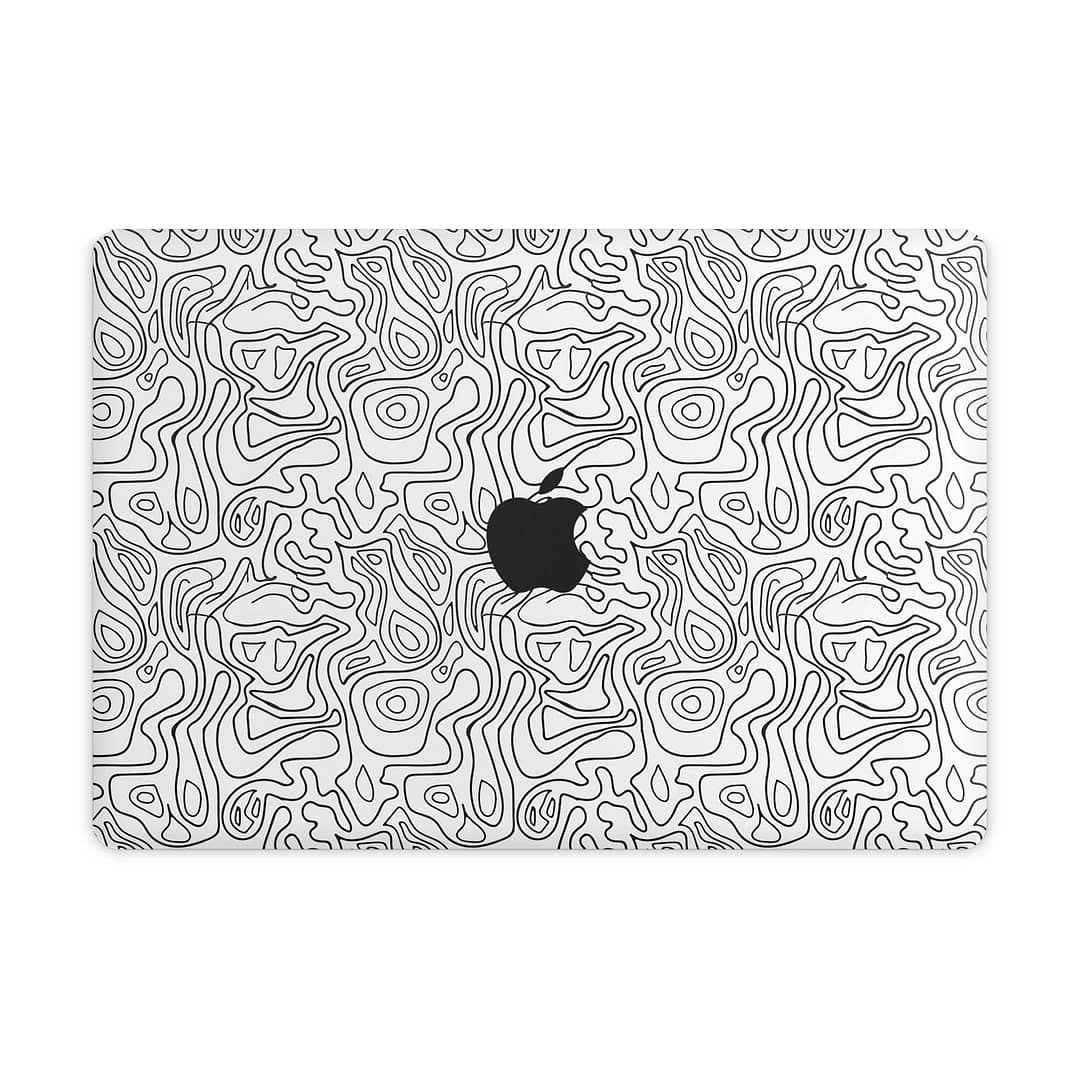 Macbook pro 13” touch bar 2018 white contour skin wrapitskin