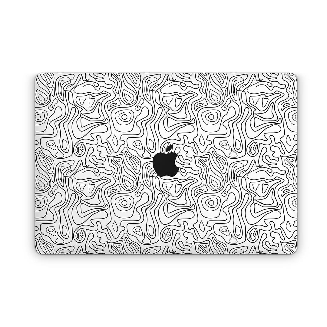 Macbook pro 13” (2016-2018) white contour skin wrapitskin