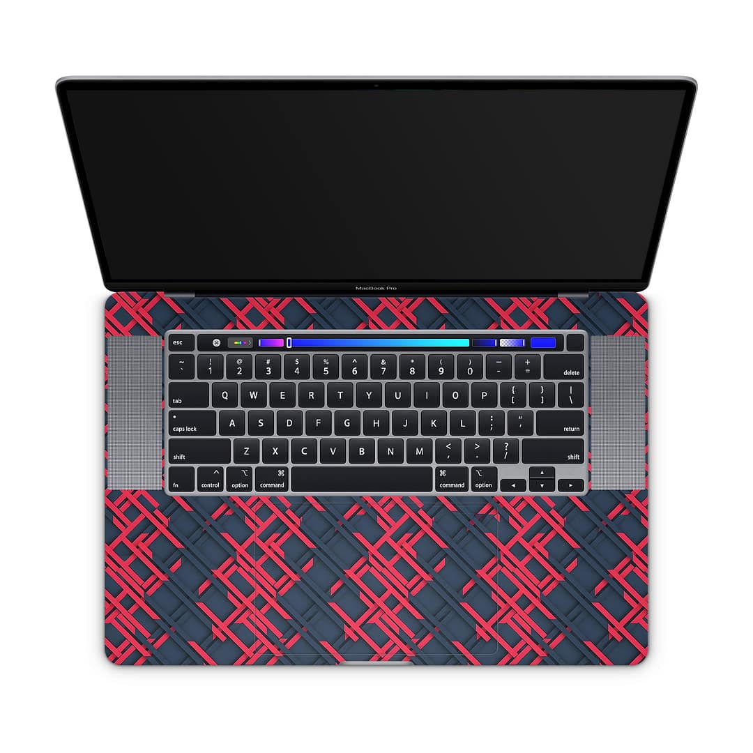 Macbook pro 16'' (touch bar,2019) cyber gridlines skin | wrapitskin