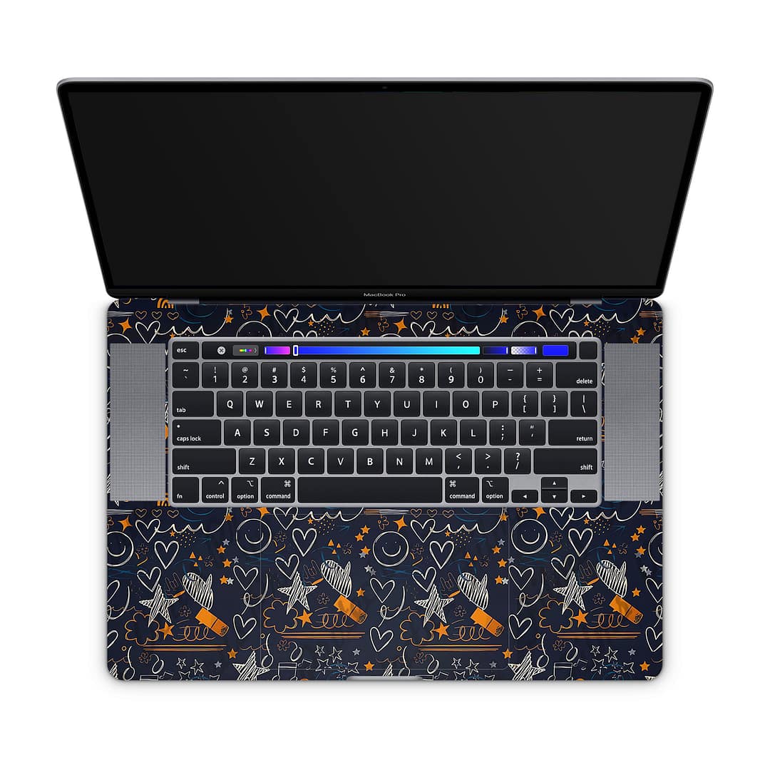 Macbook pro 16'' (touch bar,2019) doodleverse skin | wrapitskin