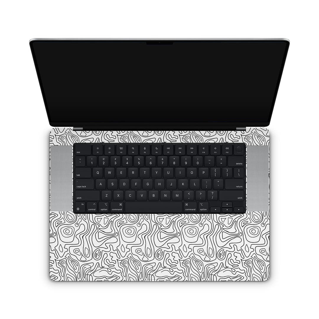 Macbook pro 16'' (m1,2021) white contour skin | wrapitskin