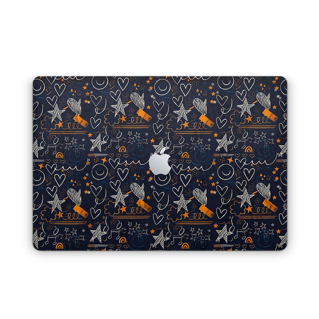 Macbook pro 16'' (touch bar,2019) doodleverse skin wrapitskin