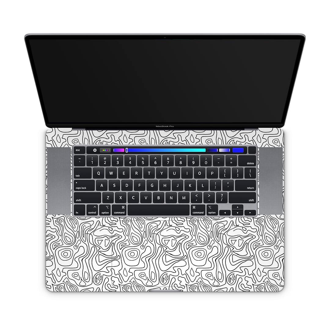 Macbook pro 16'' (touch bar,2019) white contour skin | wrapitskin