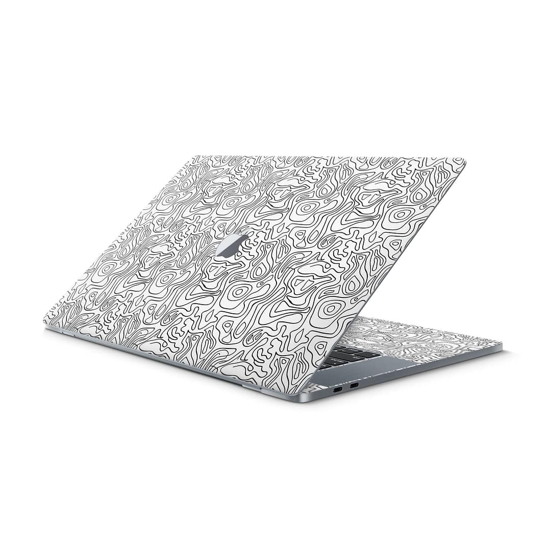 Macbook pro 16'' (touch bar,2019) white contour skin | wrapitskin