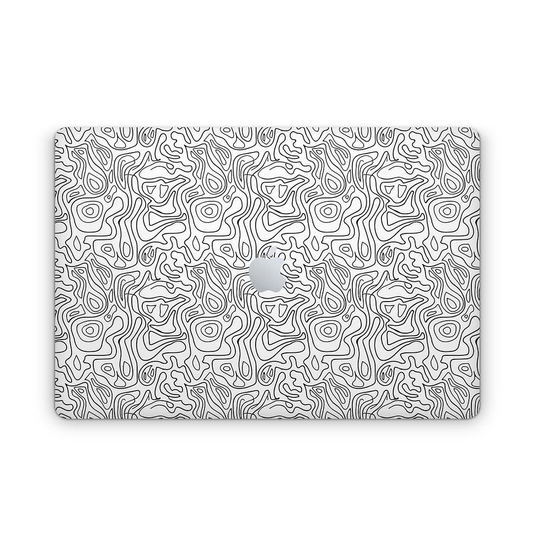 Macbook pro 16'' (touch bar,2019) white contour skin wrapitskin