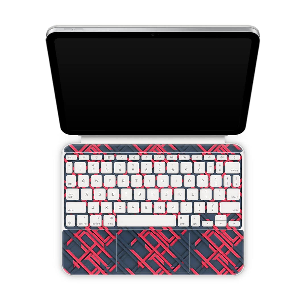 Magic keyboard ipad 10. 9” gen 10 cyber gridlines skin | wrapitskin