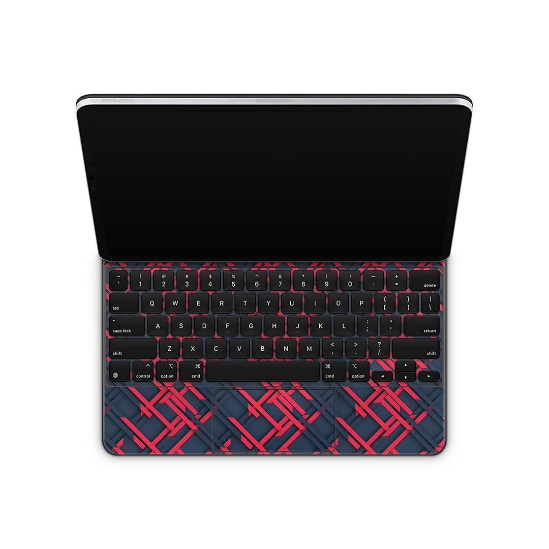 Magic keyboard ipad pro 12. 9” gen 5 cyber gridlines skin | wrapitskin