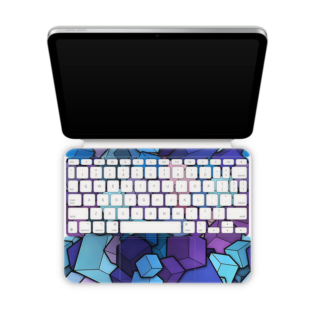 Magic keyboard ipad 10. 9” gen 10 3d cubes skin | wrapitskin