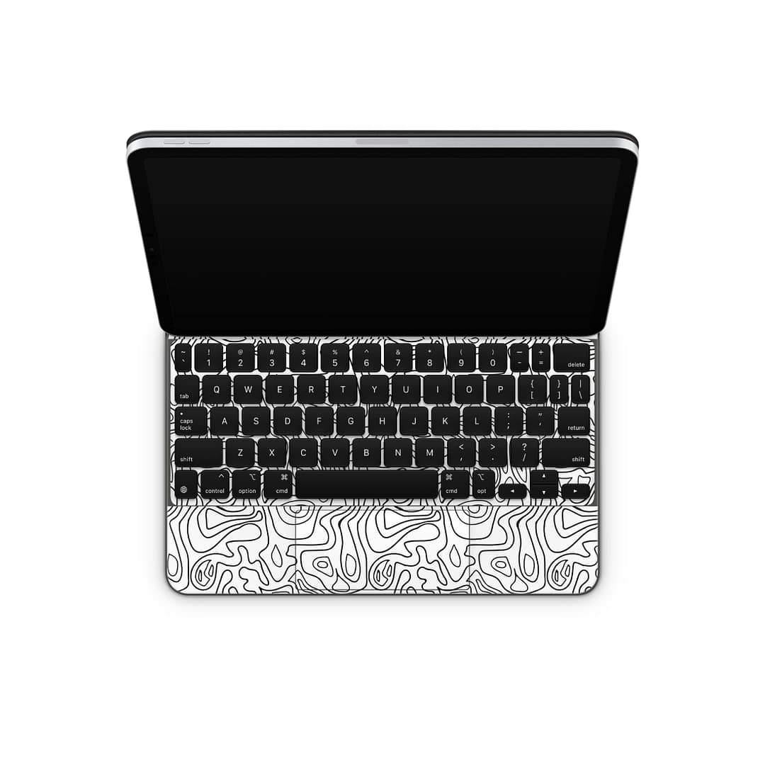 Magic keyboard ipad air gen 4 white contour skin | wrapitskin