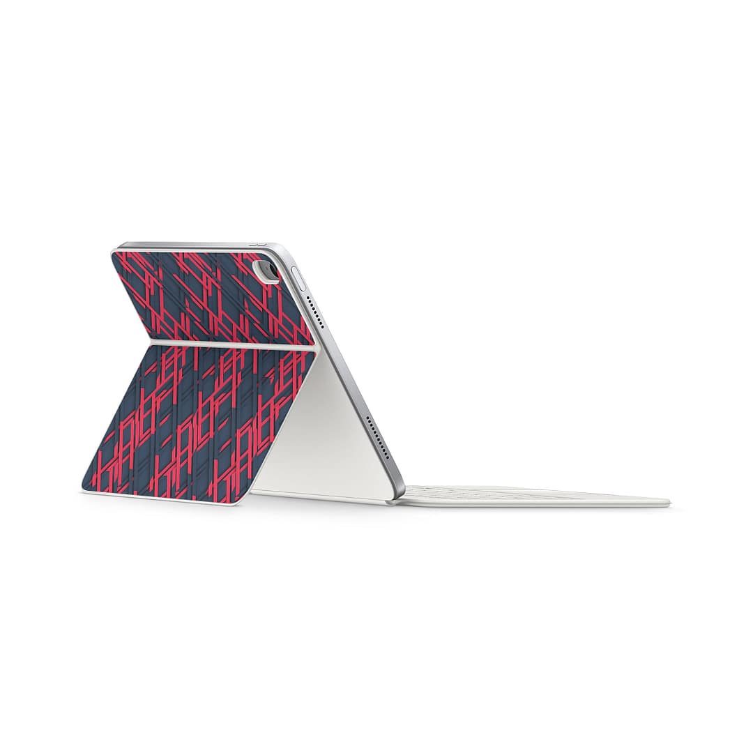 Magic keyboard ipad 10. 9” gen 10 cyber gridlines skin wrapitskin