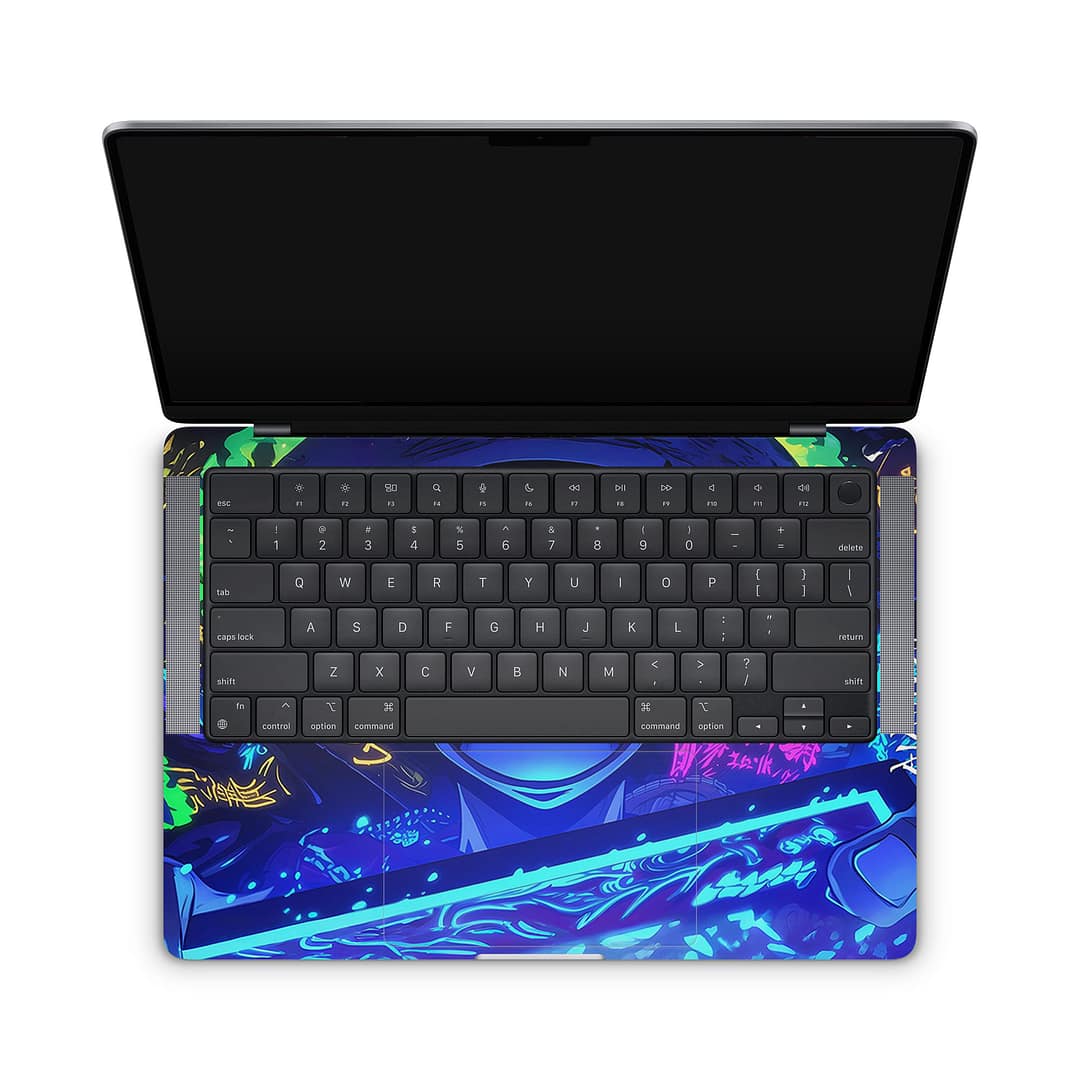Macbook pro 14'' (2021) luffy blaze 3d skin | wrapitskin