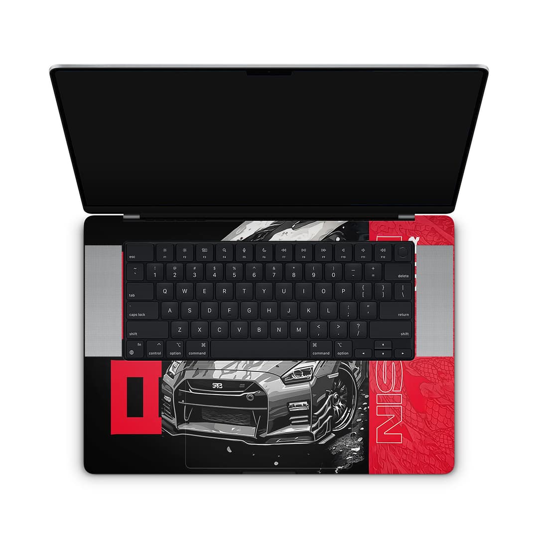 Macbook pro 16'' (m2,2023) gtr blackline 3d skin | wrapitskin