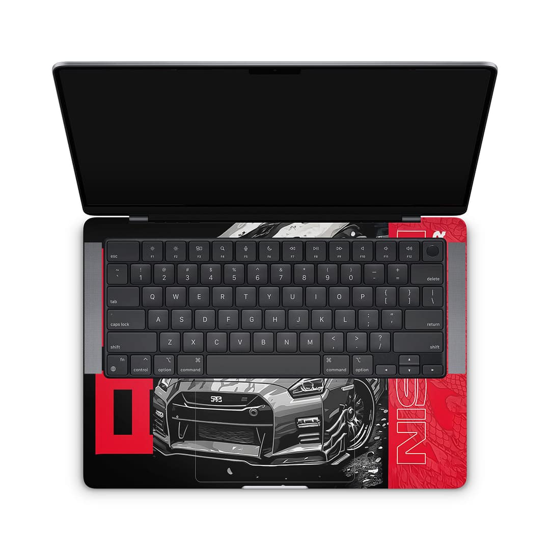 Macbook pro 14'' (2021) gtr blackline 3d skin | wrapitskin