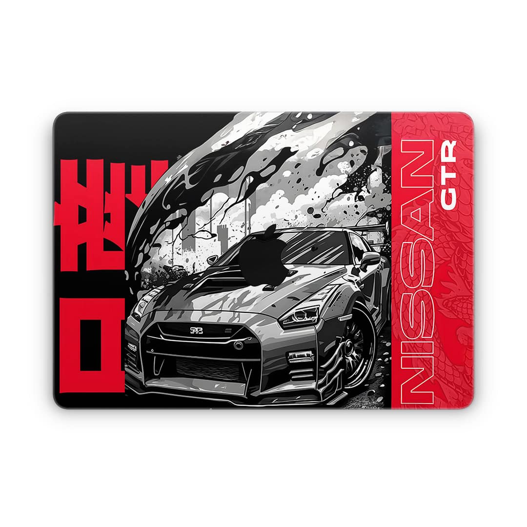 Macbook air 13. 6'' m2 2022 gtr blackline 3d skin wrapitskin