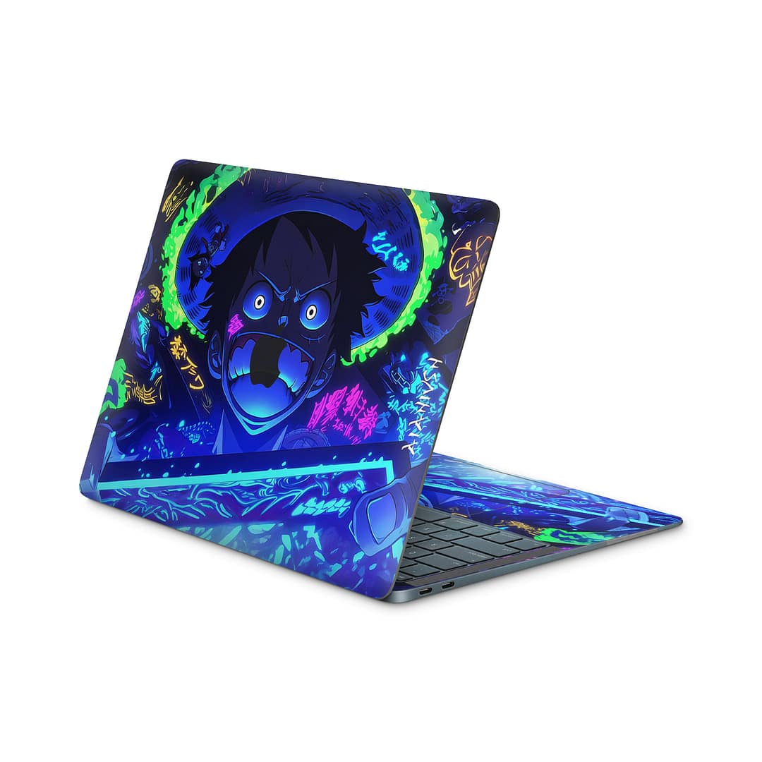 Macbook air 13'' (2018) luffy blaze 3d skin | wrapitskin