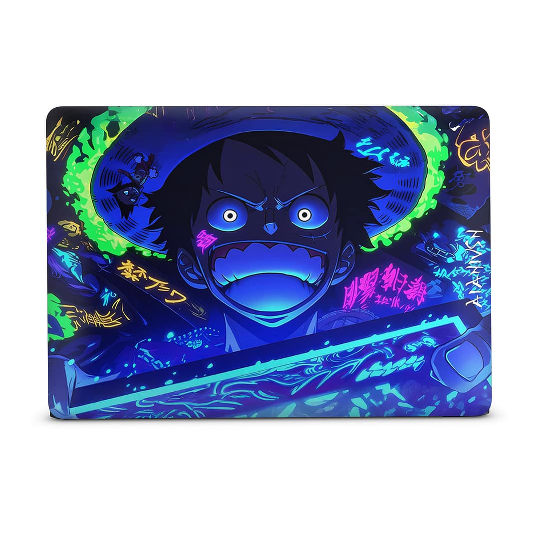 Macbook air 13'' (2018) luffy blaze 3d skin wrapitskin