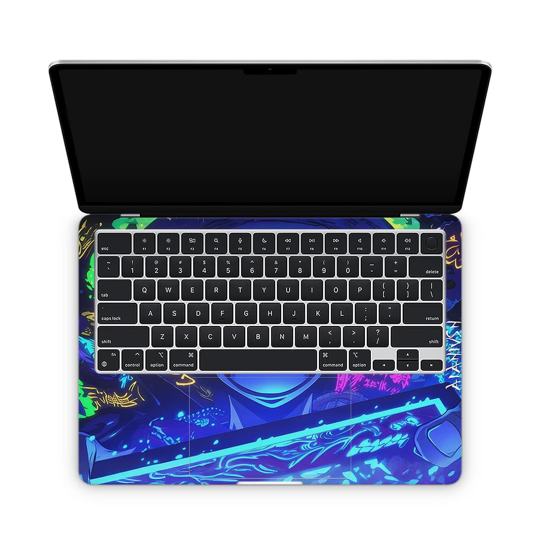Macbook air 13. 6'' m2 2022 luffy blaze 3d skin | wrapitskin