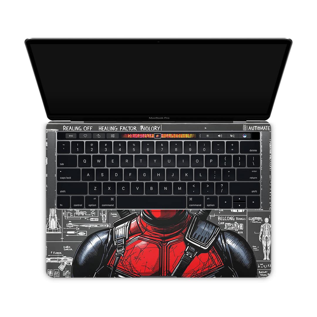 Macbook pro 13'' (touch bar,2018) deadpool skin | wrapitskin