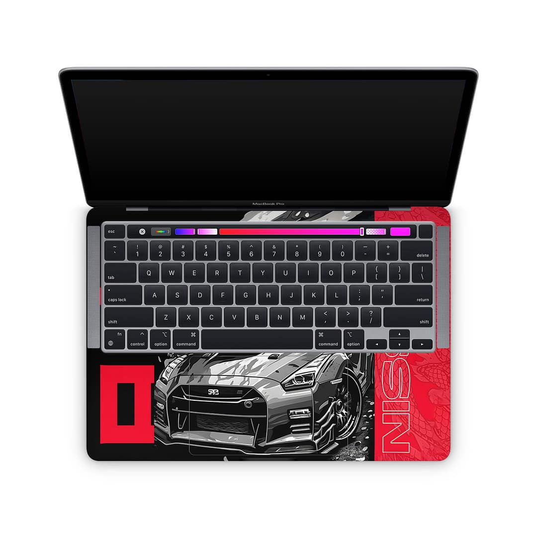 Macbook pro 13'' (m1 2020) gtr blackline 3d skin | wrapitskin