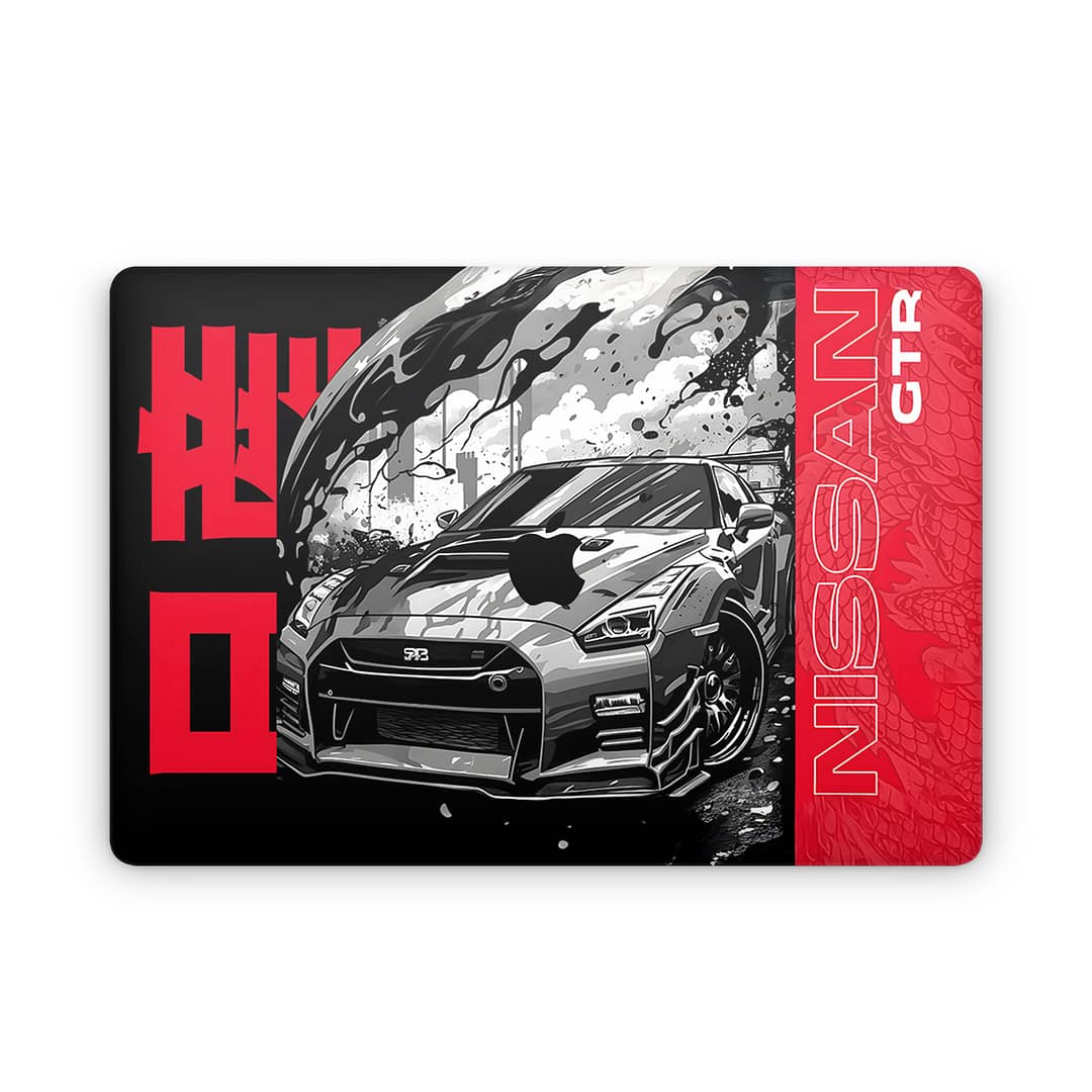 Macbook air 13'' (m1,2020) gtr blackline 3d skin wrapitskin