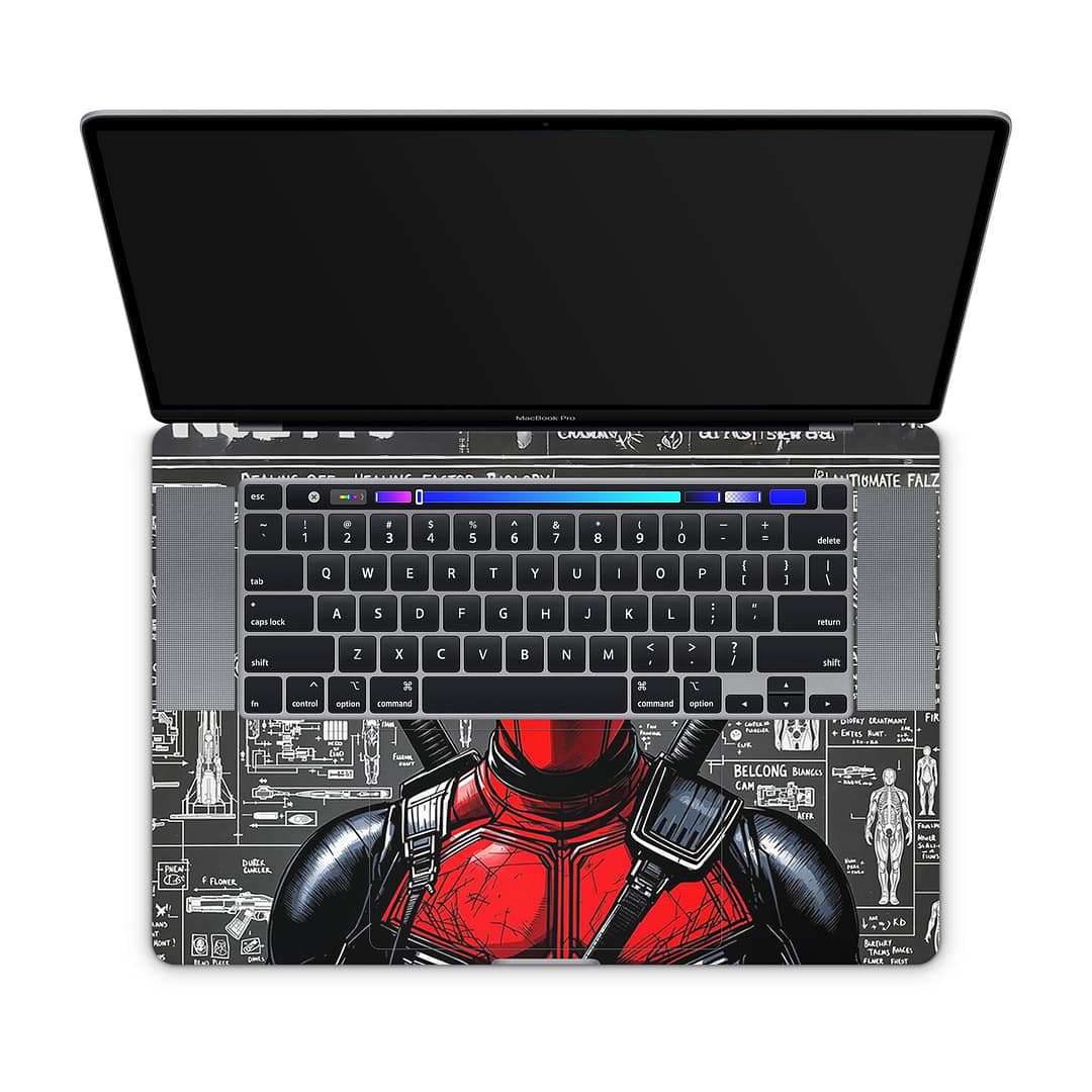 Macbook pro 16'' (touch bar,2019) deadpool skin | wrapitskin