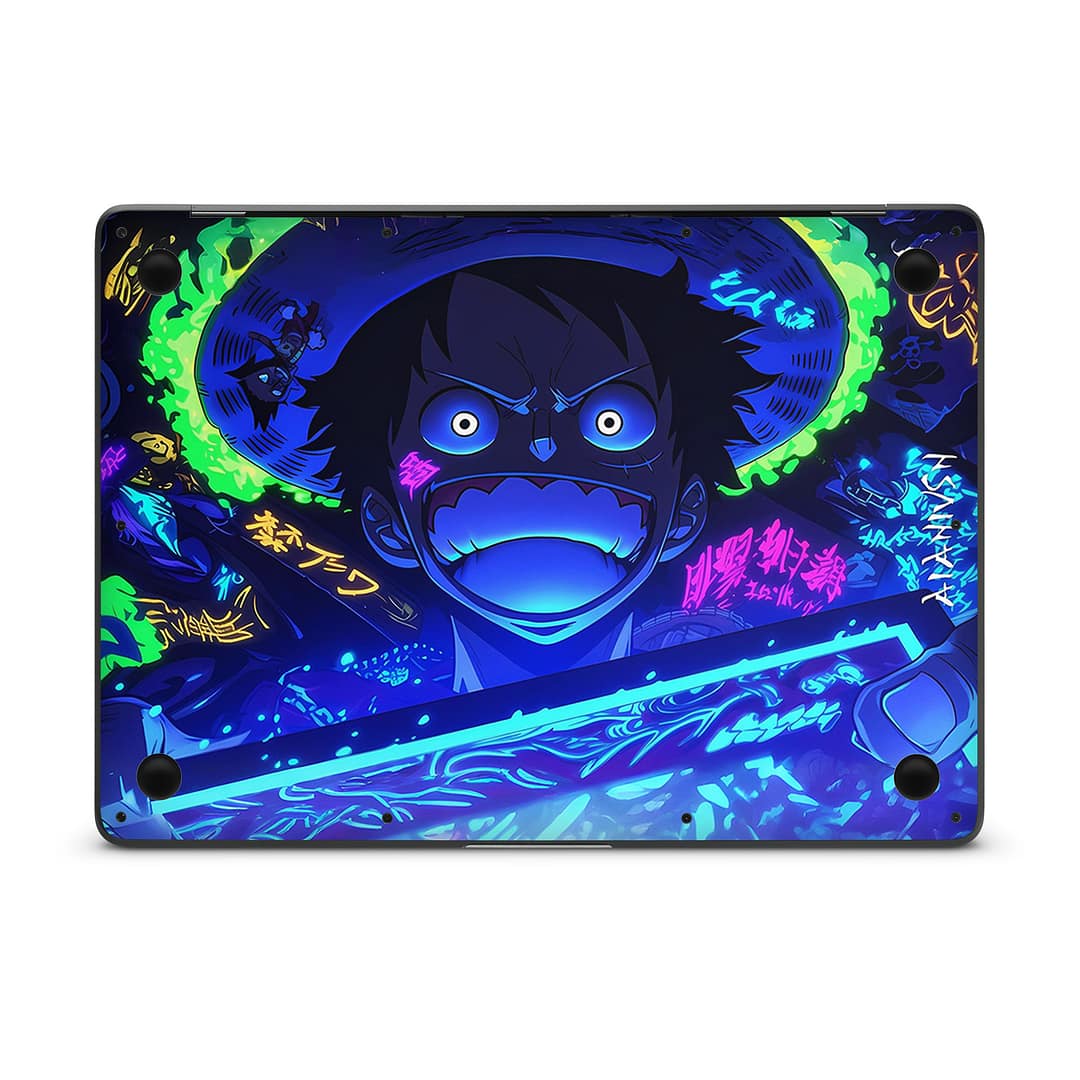 Macbook air 13'' (2018) luffy blaze 3d skin | wrapitskin