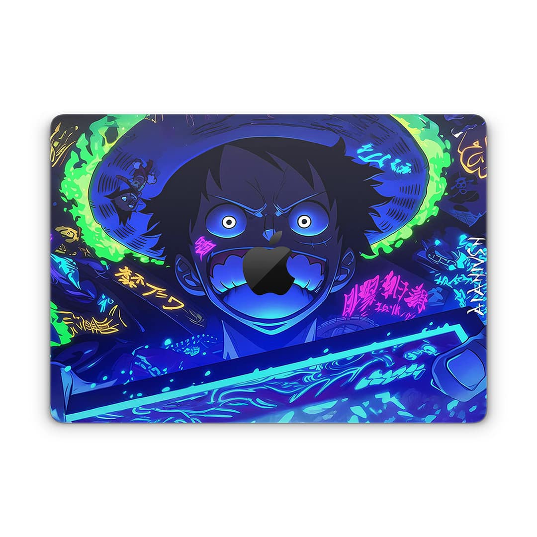 Macbook pro 14'' (2021) luffy blaze 3d skin | wrapitskin