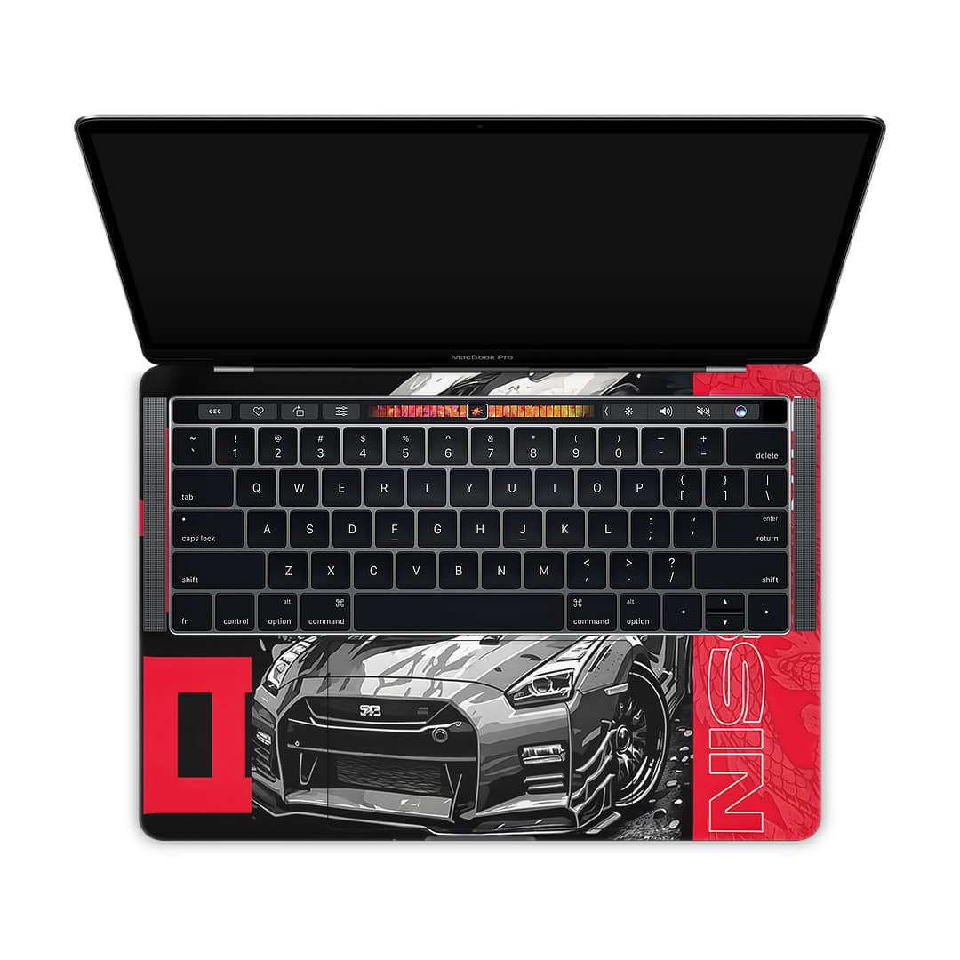 Macbook pro 13'' (touch bar,2018) gtr blackline 3d skin | wrapitskin
