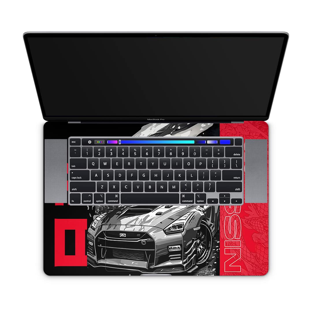 Macbook pro 16'' (touch bar,2019) gtr blackline 3d skin | wrapitskin