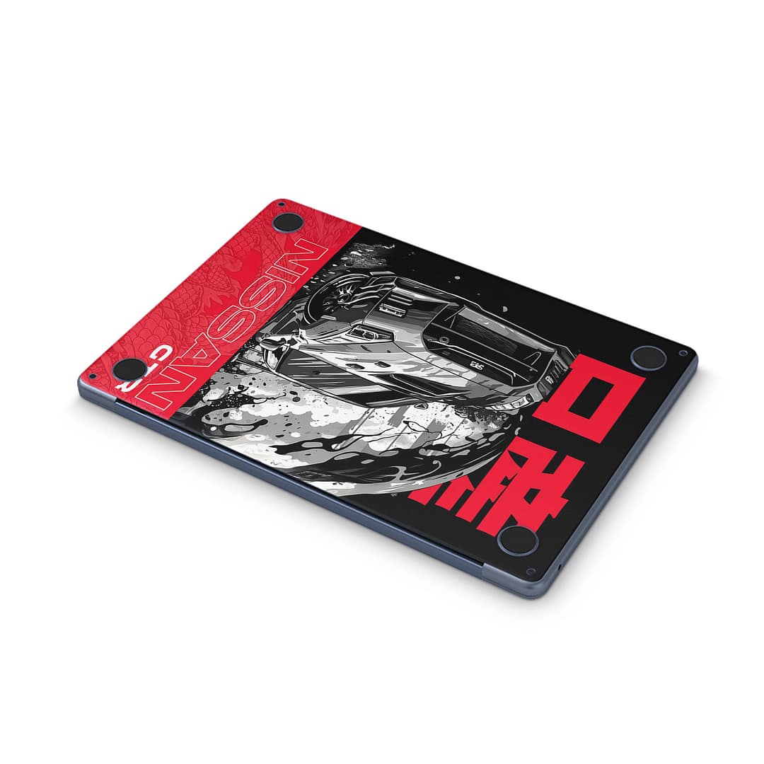Macbook air 13. 6'' m2 2022 gtr blackline 3d skin | wrapitskin