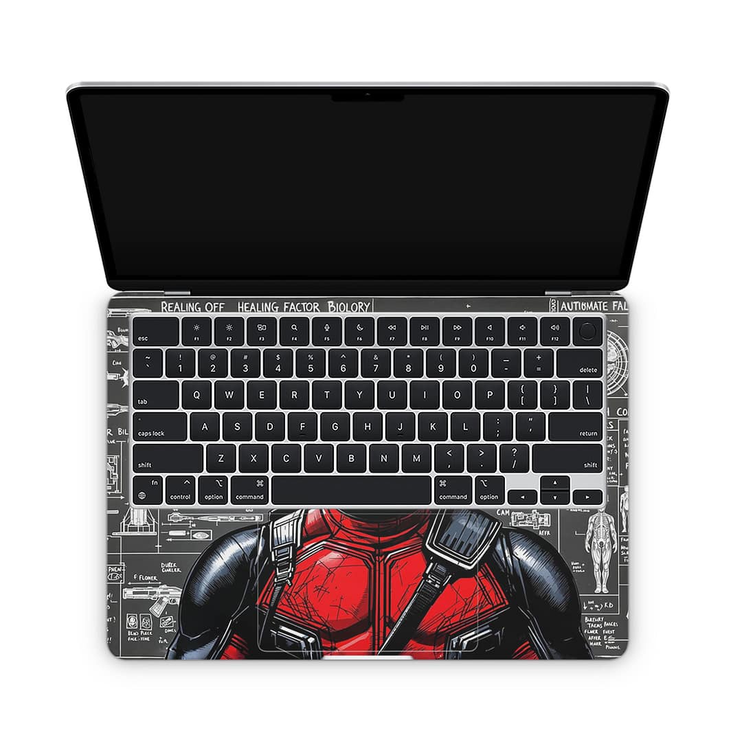Macbook air 13. 6'' m2 2022 deadpool skin | wrapitskin