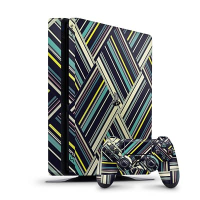 Playstation 4 Slim Striped Abstract Skin WrapitSkin