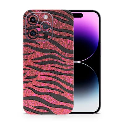 iPhone 14 Pro Max Red Zebra 3D Skin WrapitSkin