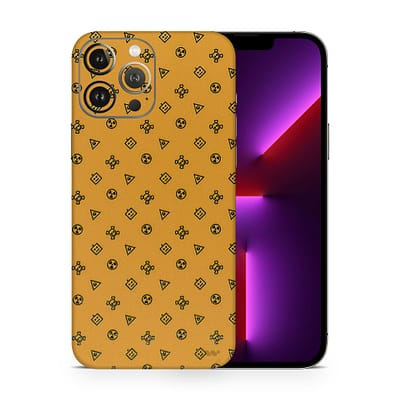 iPhone 13 Pro Yellow Danger 3D Skin WrapitSkin