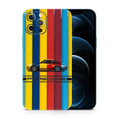 iPhone 12 Pro Max Porsche Multicolor 3D Skin WrapitSkin