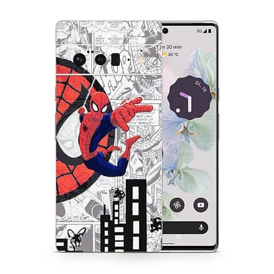 Pixel 6 Pro Spiderman Comic 3D Skin WrapitSkin