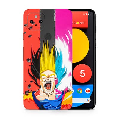 Pixel 5 Angry Goku 3D Skin WrapitSkin