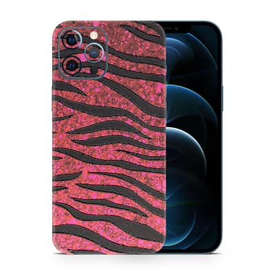 iPhone 12 Pro Max Red Zebra 3D Skin WrapitSkin