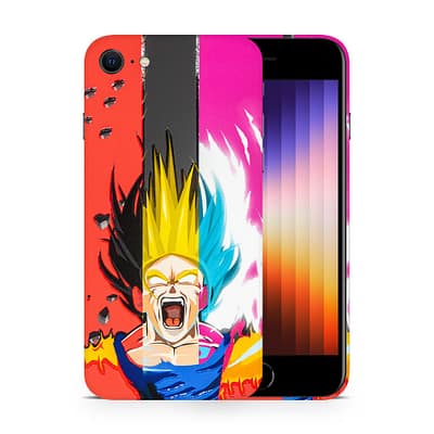 iPhone SE 2020 Angry Goku 3D Skin WrapitSkin
