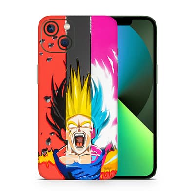 iPhone 13 Angry Goku 3D Skin WrapitSkin