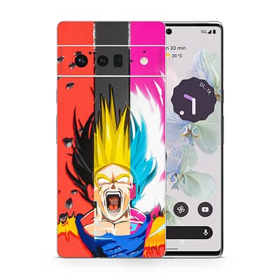 Pixel 6 Pro Angry Goku 3D Skin WrapitSkin