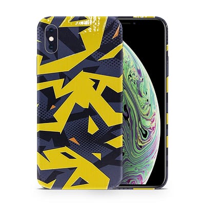 iPhone XS Abstract Yellow 3D Skin WrapitSkin